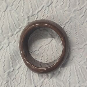 Coffee Colored Round Bangle Bracelet